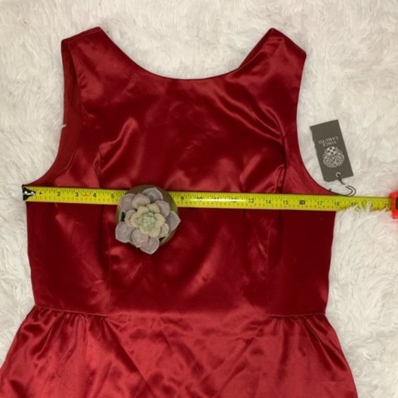 NWT Vince Camuto red sleeveless satin dress c1 - Picture 10 of 10